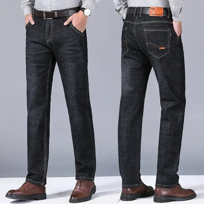 Herren Jeans Klassisch Regular-Fit Blau
