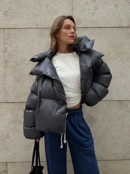 Damen Steppjacke Anthrazit - Norvielle