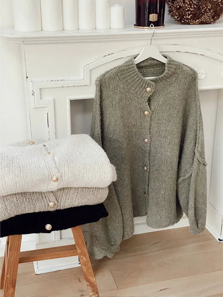 Eveloria Damen Oversized Wollcardigan