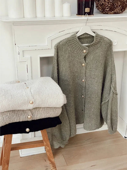 Eveloria Damen Oversized Wollcardigan