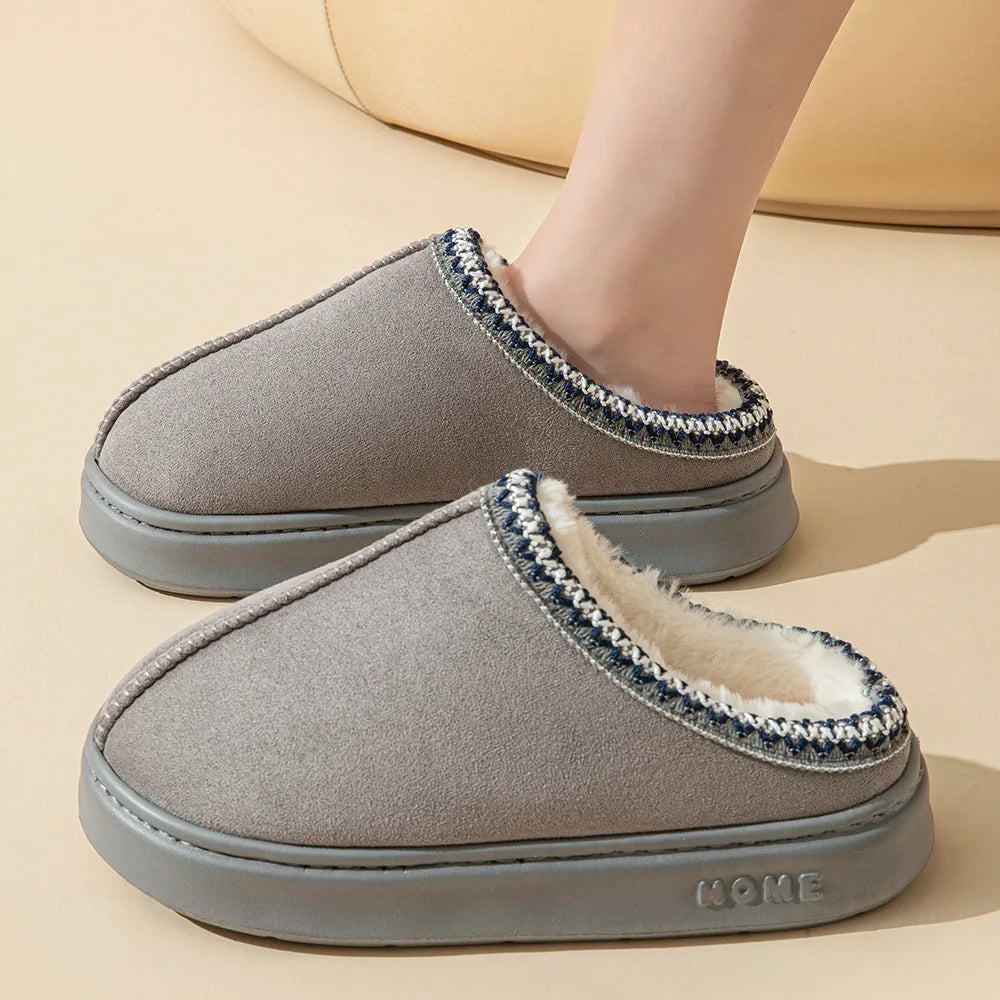 Damen Winter Hausschuhe Mules Weiches Futter Anti-Rutsch Sohle