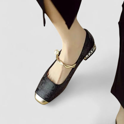 Damen Orthopädische Mary Jane Schuhe Niedrig Absatz