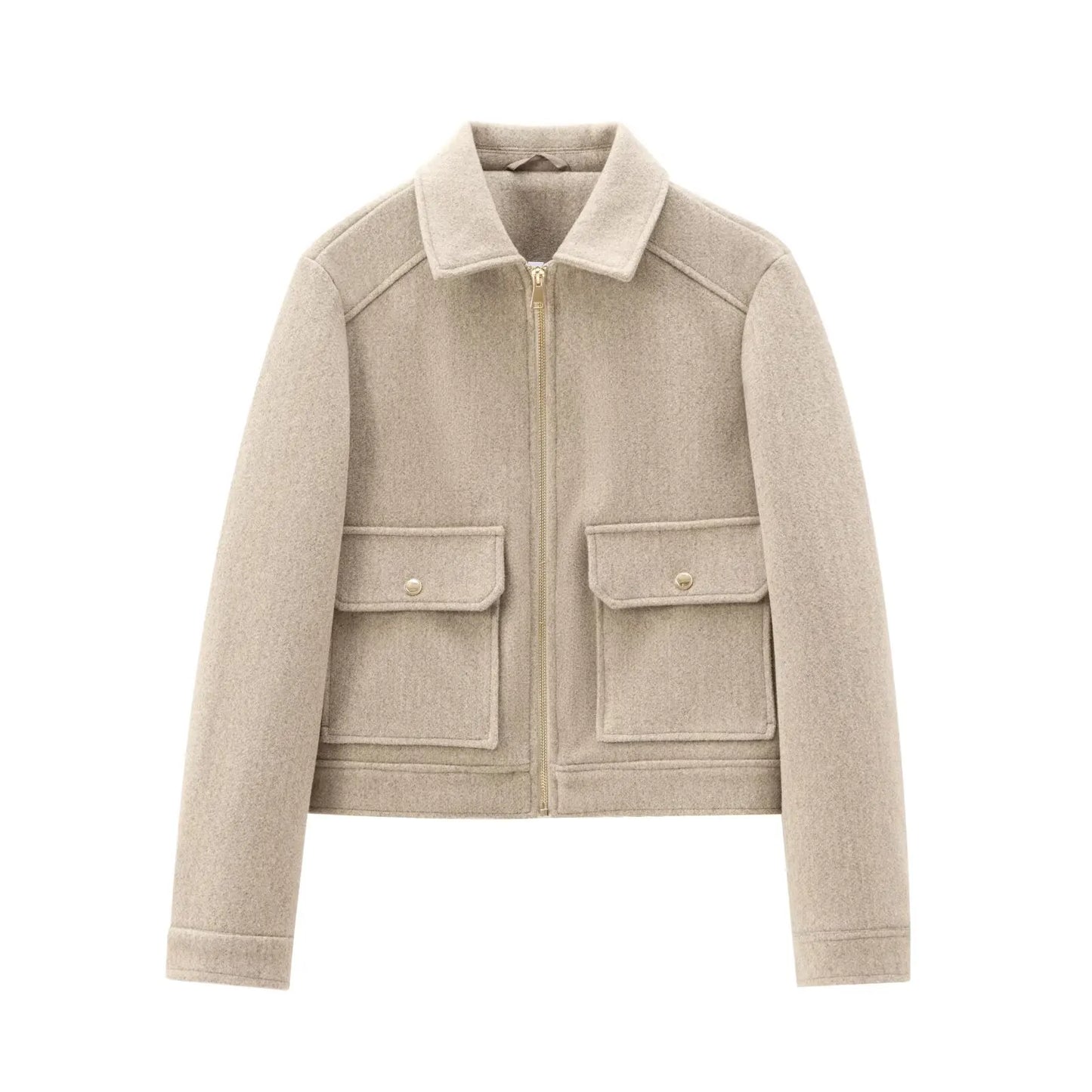 Damen Freizeitjacke Wollmix Reißverschluss