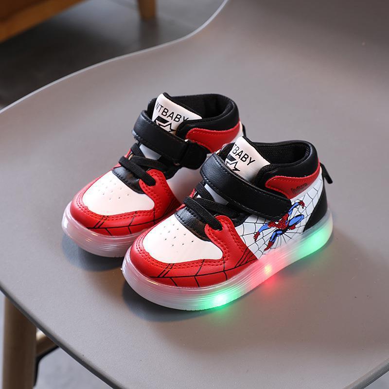 Kinder Schuhe LED Leuchtsohle Klettverschluss