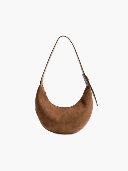 Lene Damen Halbmond-Tasche Wildleder - Norvielle
