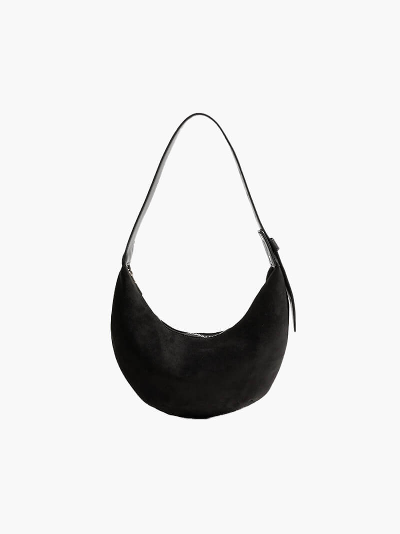 Lene Damen Halbmond-Tasche Wildleder