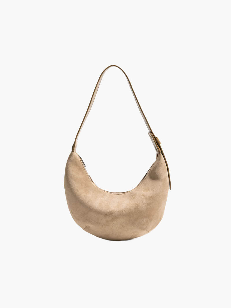 Lene Damen Halbmond-Tasche Wildleder