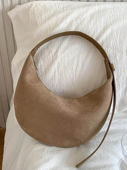 Lene Damen Halbmond-Tasche Wildleder