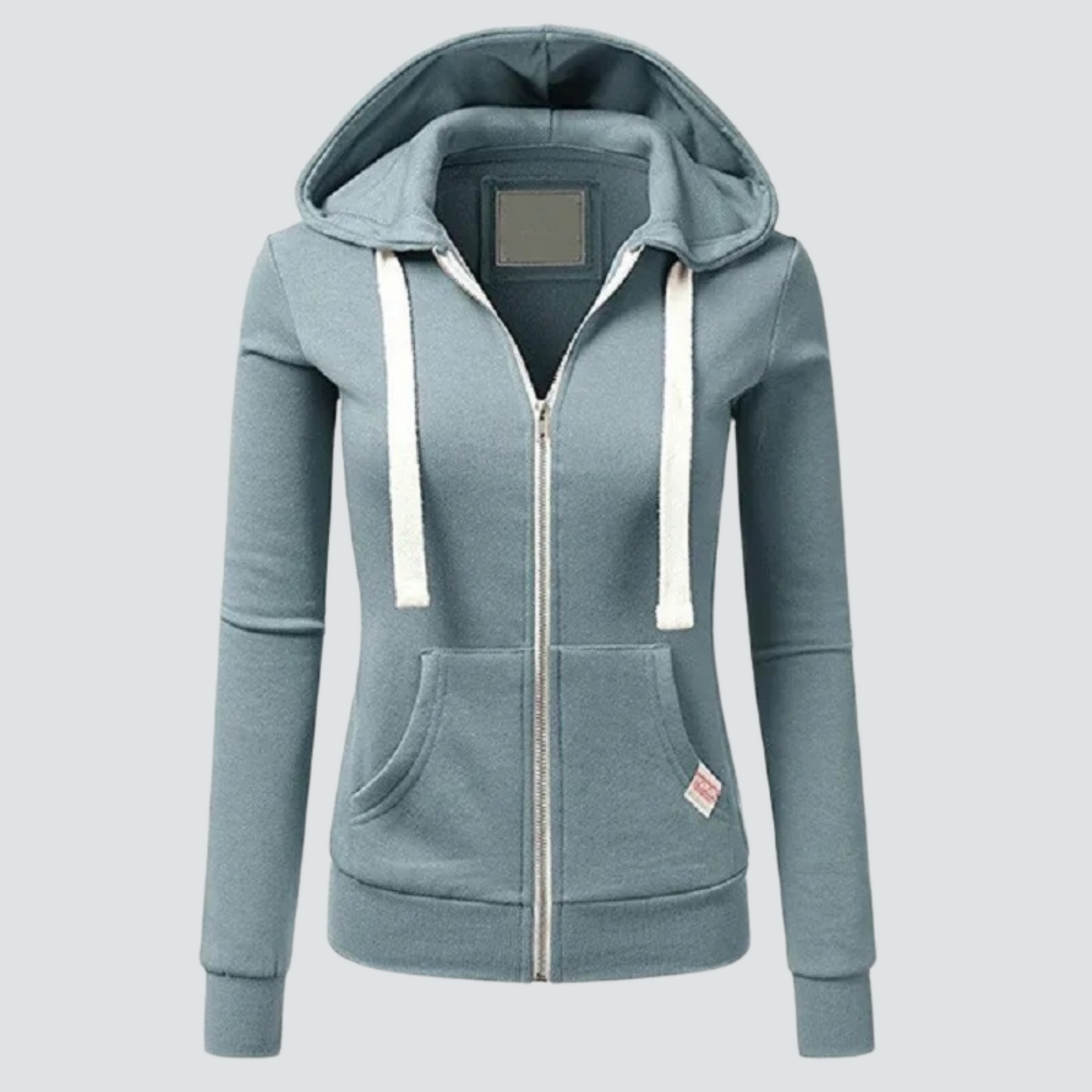 Eveloria Damen Sweatshirt Wolle Kordelzug Reißverschluss - Eveloria