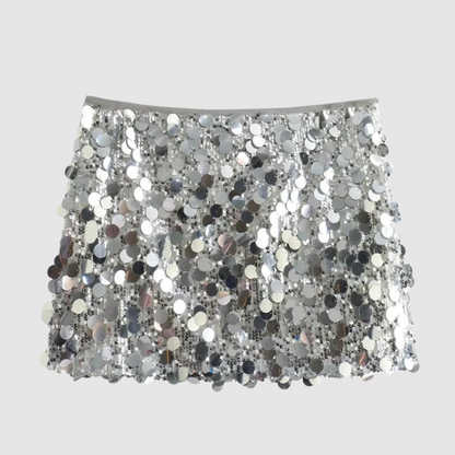Eveloria Damen Minirock Pailletten Elegant