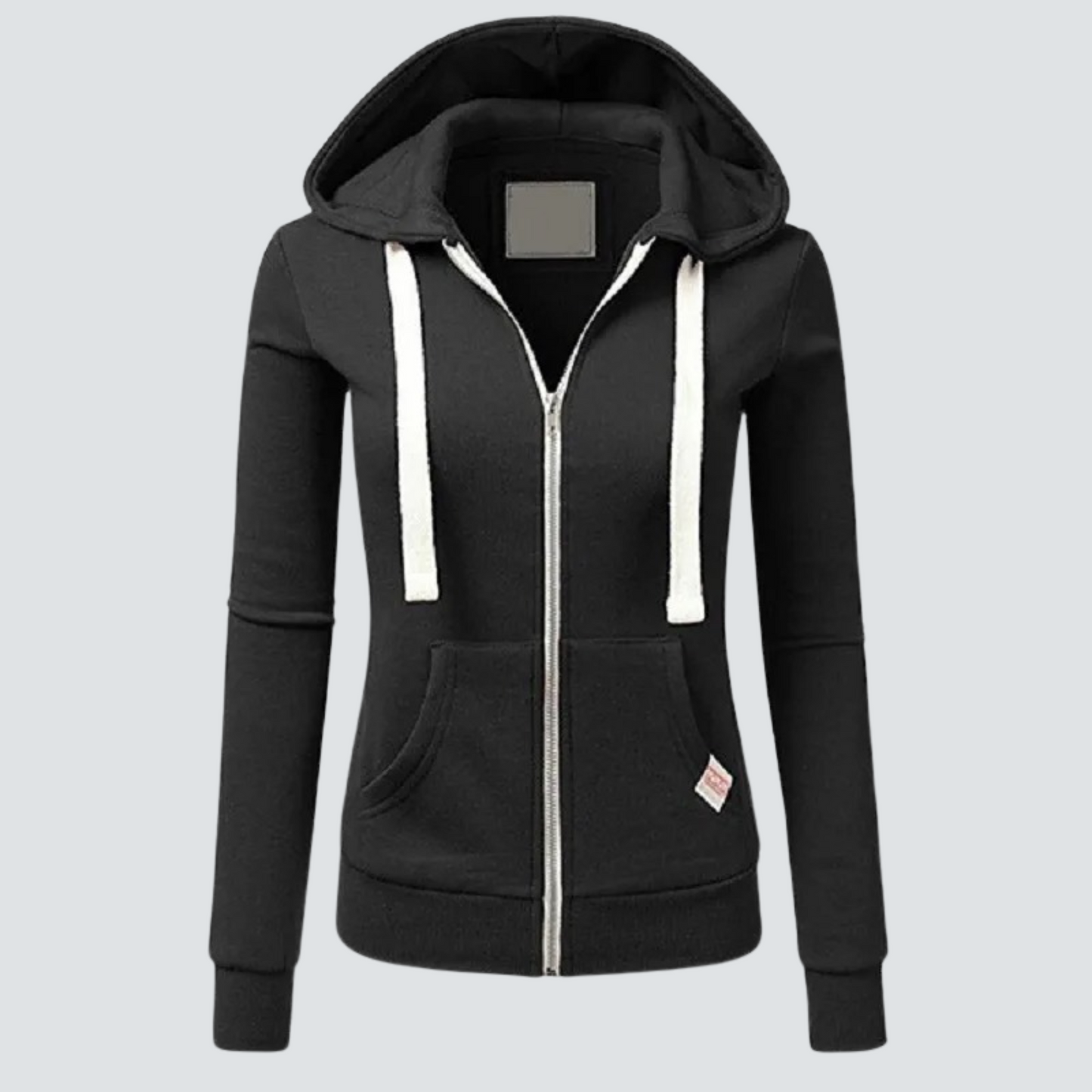 Eveloria Damen Sweatshirt Wolle Kordelzug Reißverschluss
