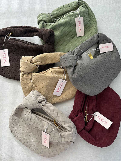 Ilyse Damen Mini-Tasche Geflochtenes Wildleder