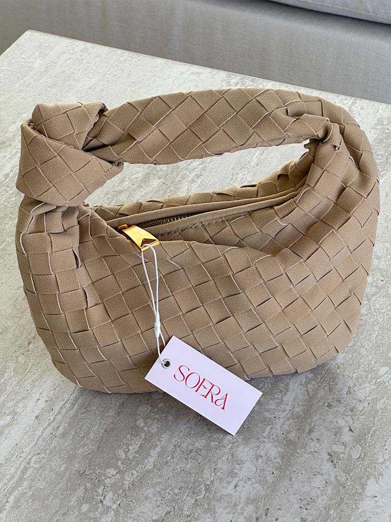 Ilyse Damen Mini-Tasche Geflochtenes Wildleder