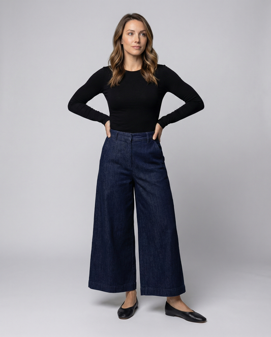 Damen Jeans Hose Blau - Eveloria