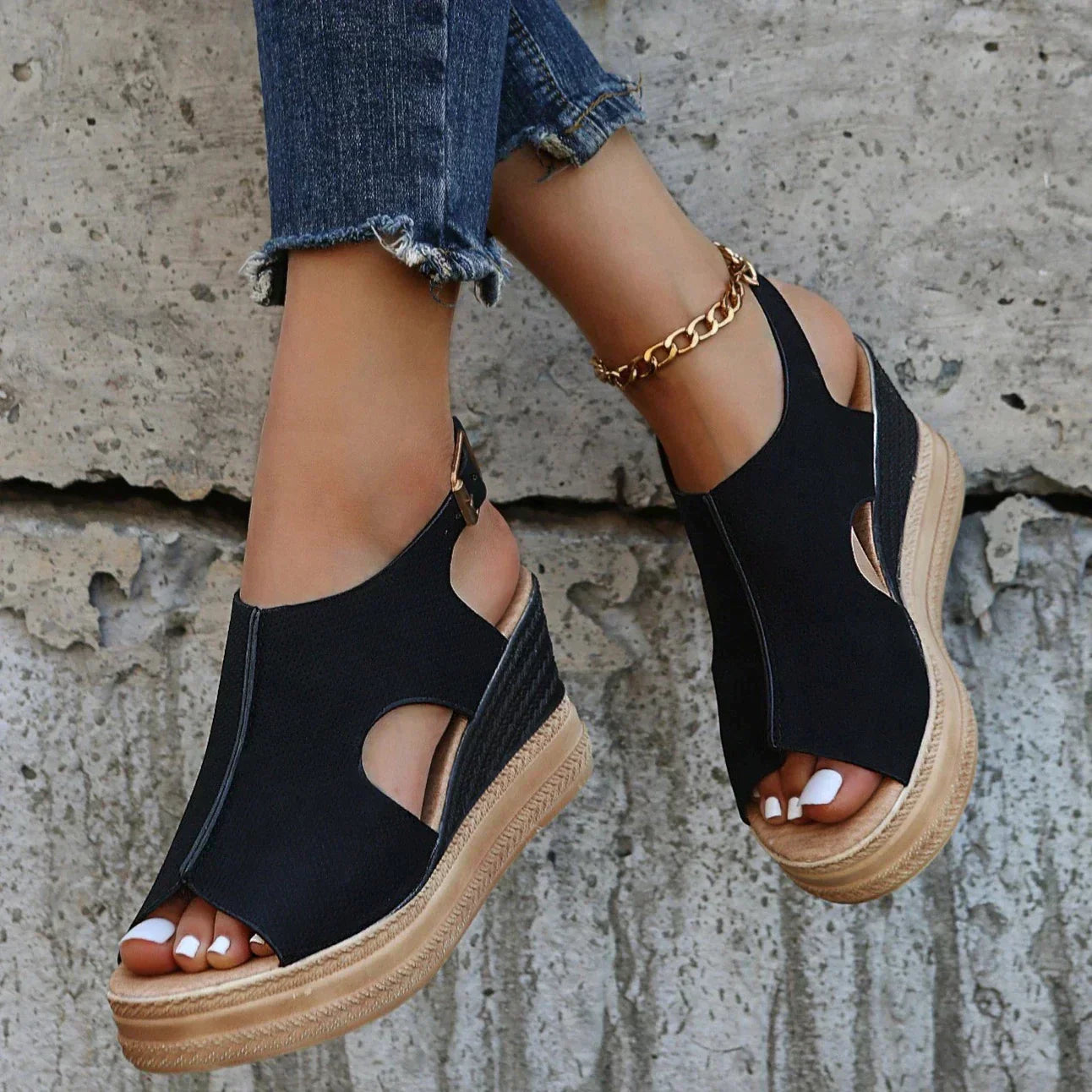 Eveloria Damen Orthopädische Keilsandalen Sommer
