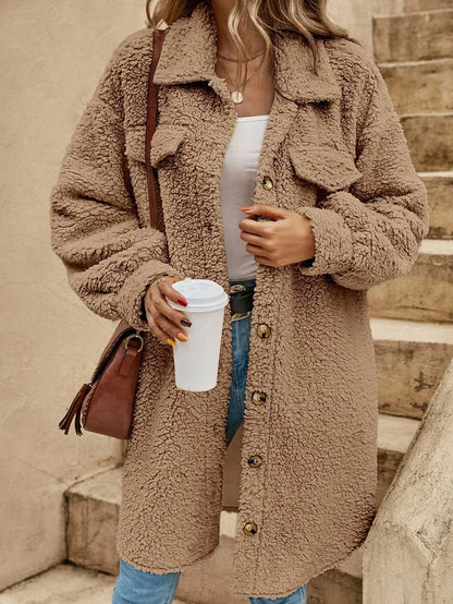 Damen Fleecejacke Bequem Elegant Grau
