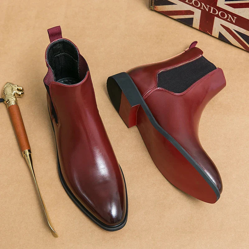 Herren Chelsea Boots mit roter Sohle Klassisches Design