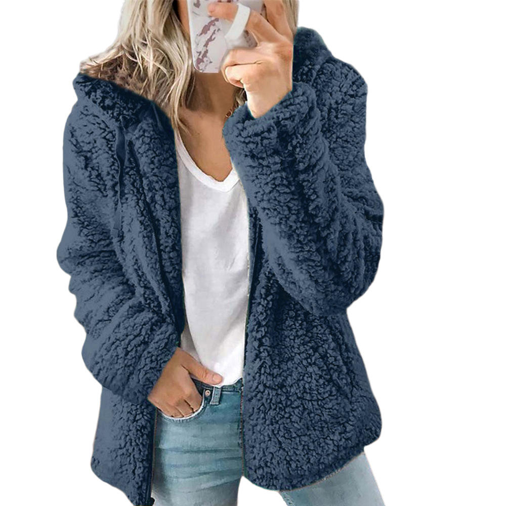 Damen Teddy-Mantel Warm