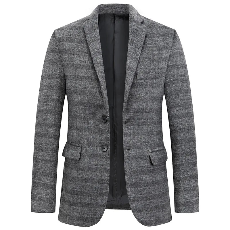 Herren Blazer Grau Khaki Elegant