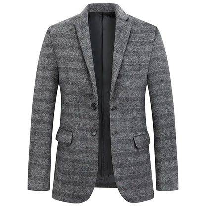 Herren Blazer Grau Khaki Elegant