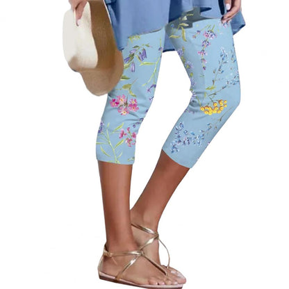 Eveloria Damen Sommerhosen Blumenmuster