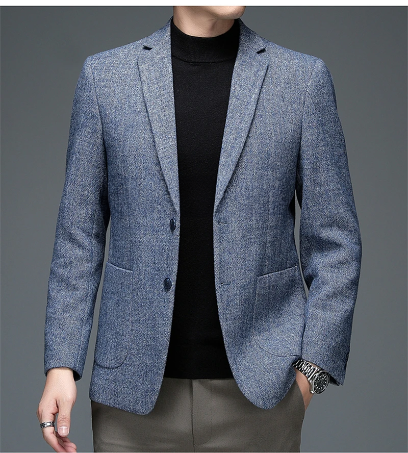 Herren Blazer Grau Elegantes Design