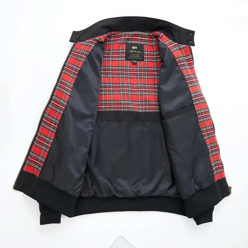 Herren Winterjacke Bomber Karo-Futter