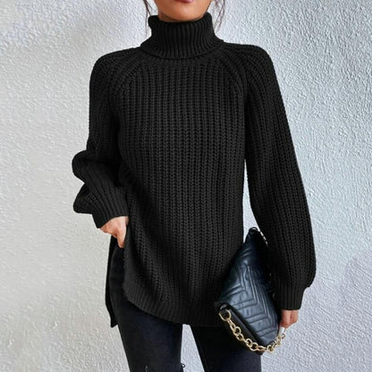 Eveloria Damen Rollkragenpullover Komfort