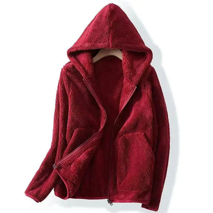 Damen Winterjacke Kapuzenjacke Reißverschluss Kuschelig
