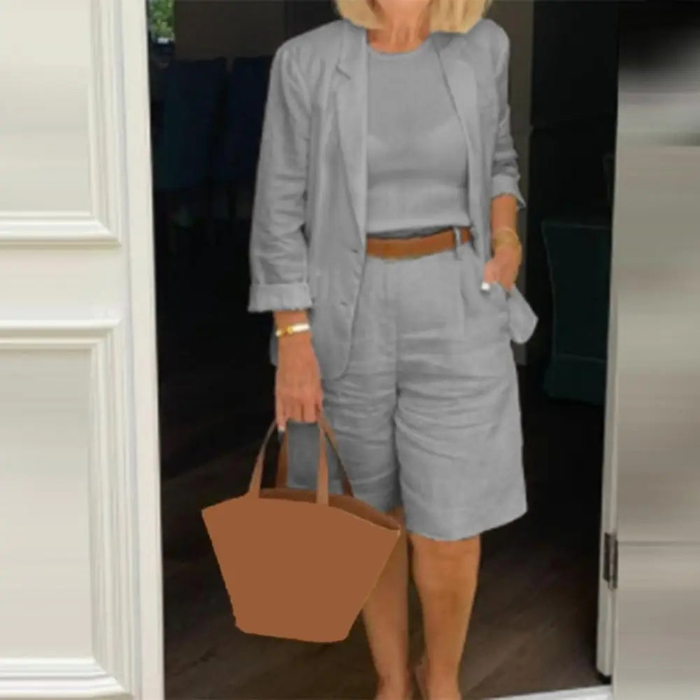 Eveloria Damen Blazer Shorts Set