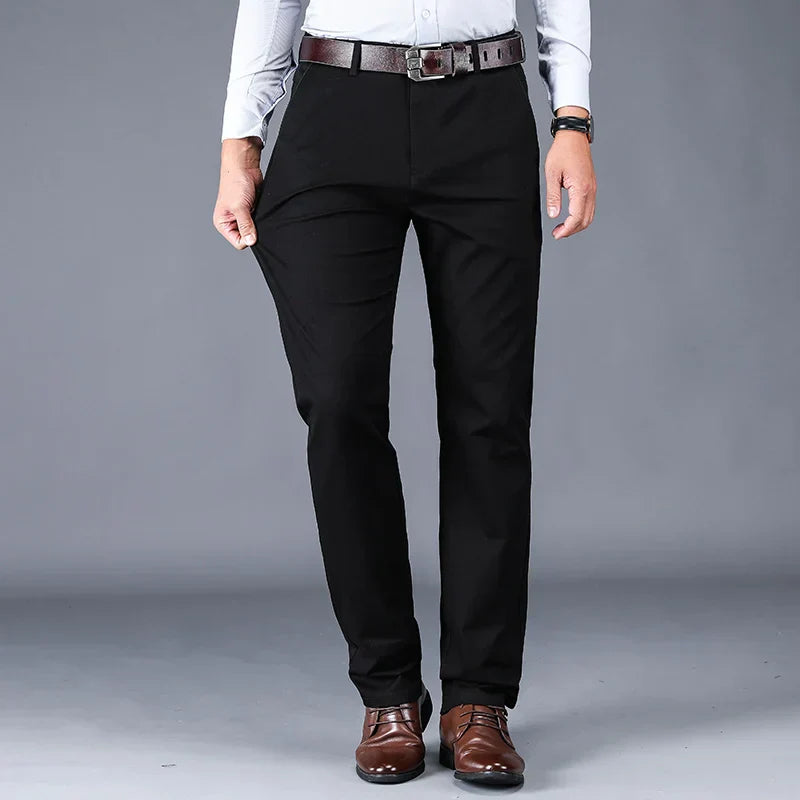 Herren Anzughosen Slim Fit Baumwolle