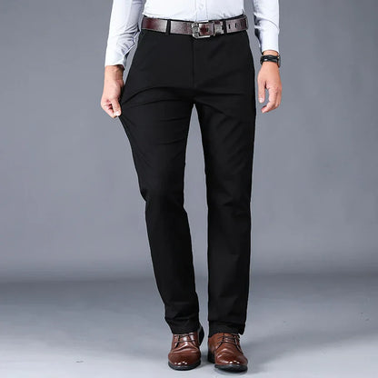 Herren Anzughosen Slim Fit Baumwolle