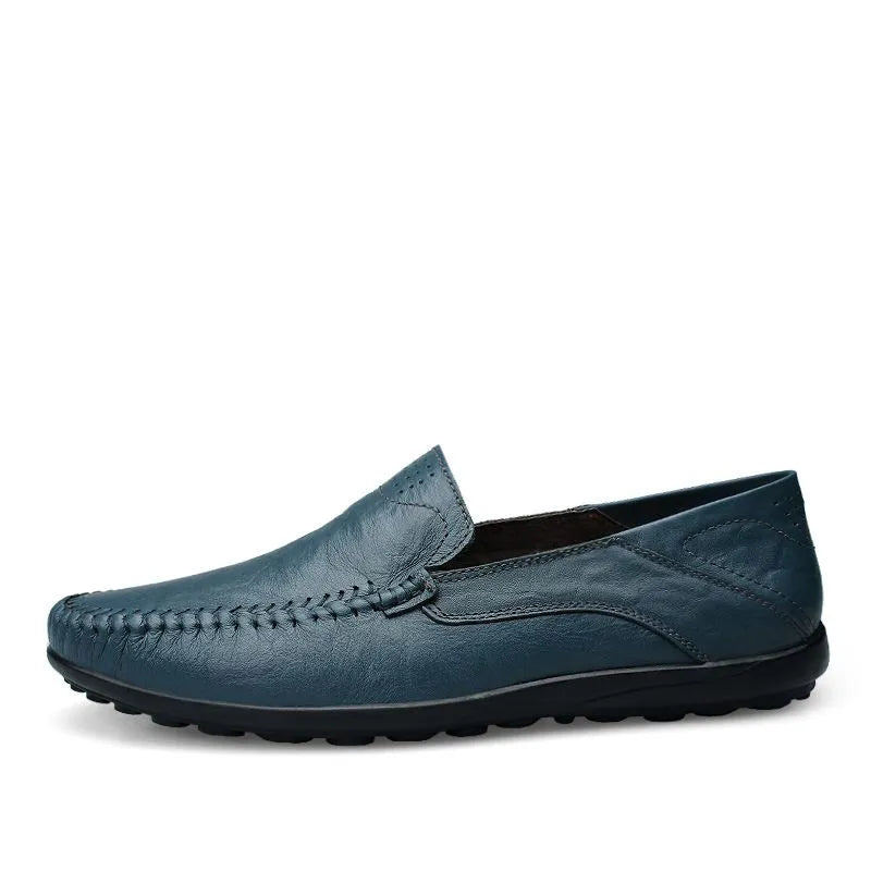Eveloria Damen Mokassins Italienisches Leder Braun