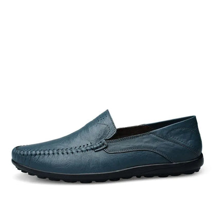 Eveloria Damen Mokassins Italienisches Leder Braun