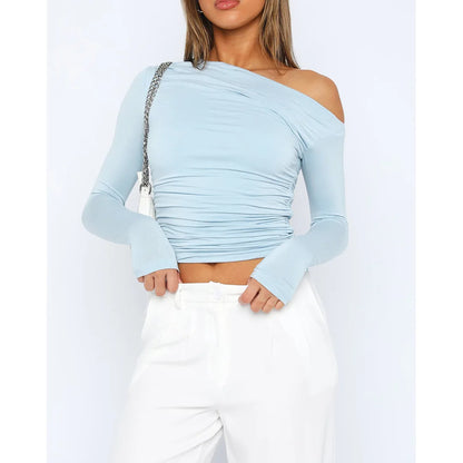 Käthe Damen Langarm-Oberteil Twisted-Design
