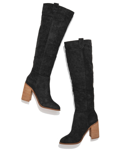 Eveloria Damen Slouch Stiefel mit Heiligenschein