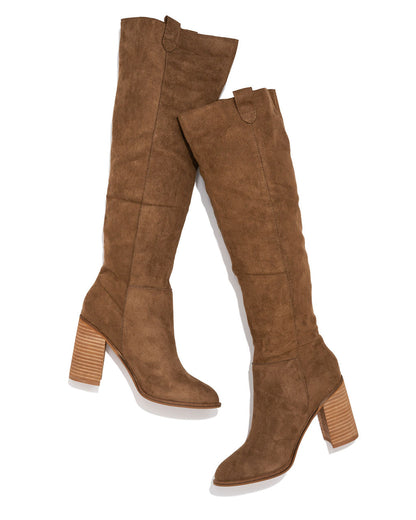 Eveloria Damen Slouch Stiefel mit Heiligenschein
