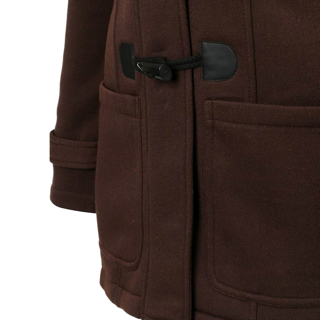 Damen Wintermantel Lang mit Kapuze, Warmes Fleece-Futter, Eleganter
