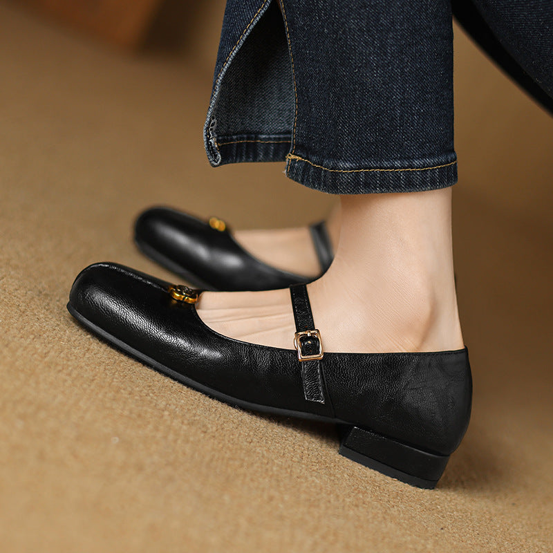 Damen Ballerinas Frühlingskollektion Riemen Schuhe