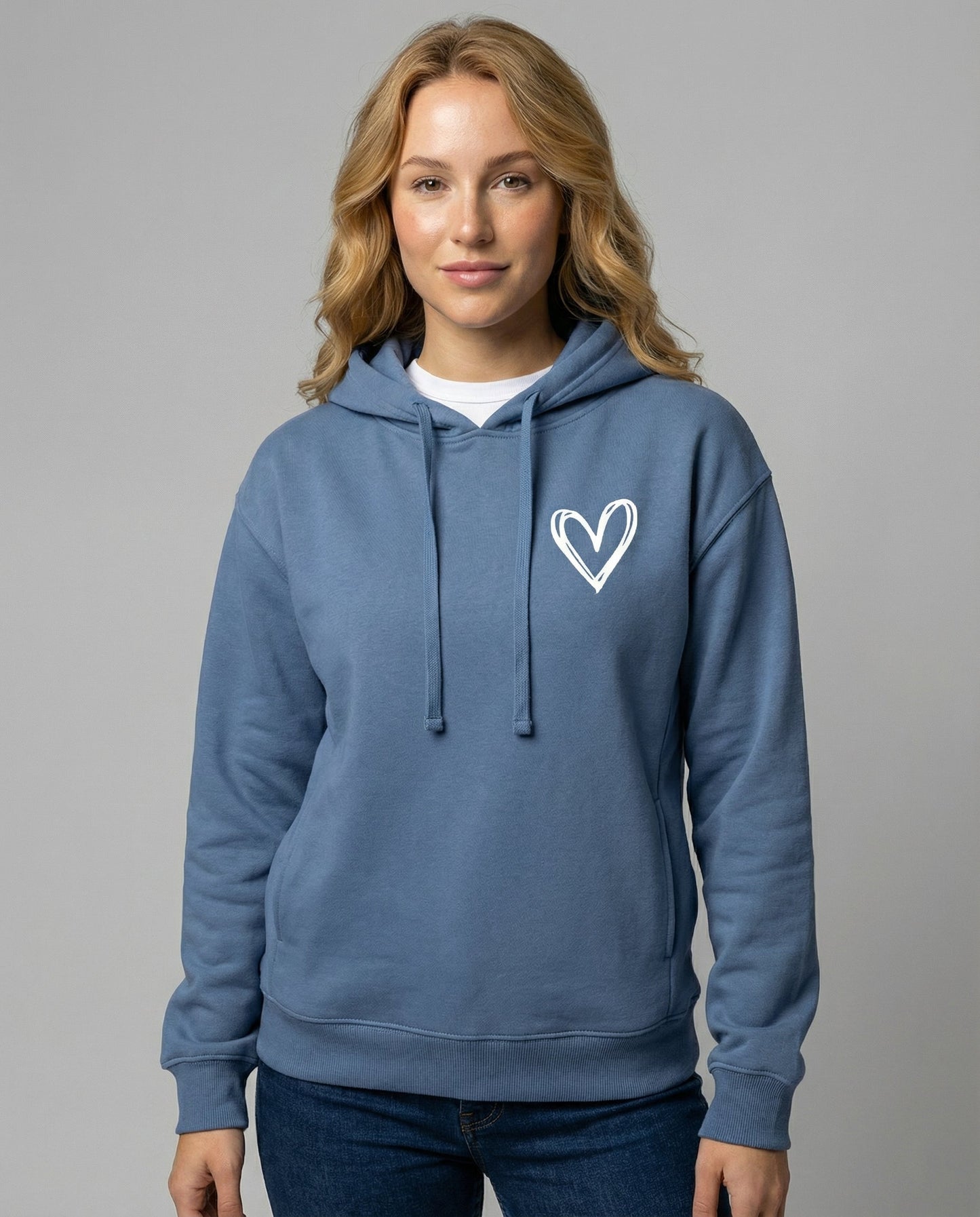 Eveloria Damen Kapuzenpullover Herzdruck - Eveloria
