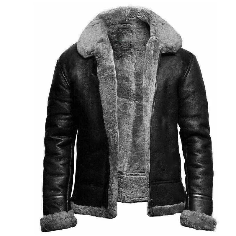 Noah Damen Shearling Lederjacke