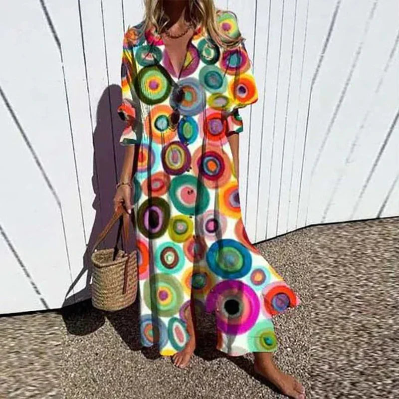 Eveloria Damen Frühlingskleid Boho-Stil