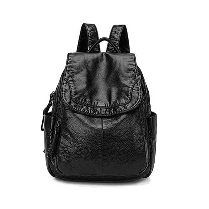 Eveloria Rucksack Gewaschenes Leder Braun - Eveloria