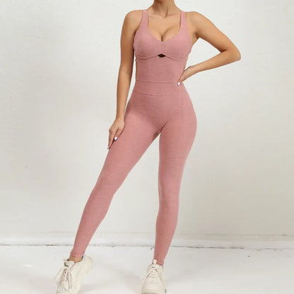 Damen Rückenfreier Sport-Overall Bequem - Norvielle