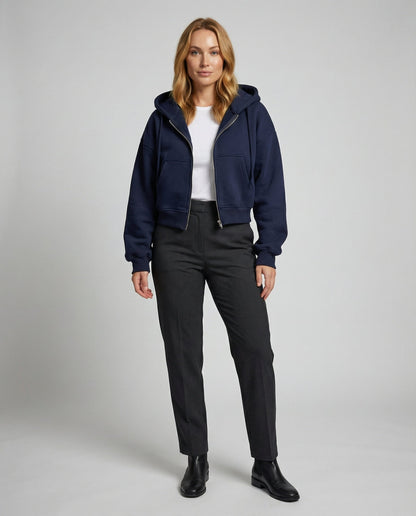 Oversize Sweatshirt mit Reißverschluss