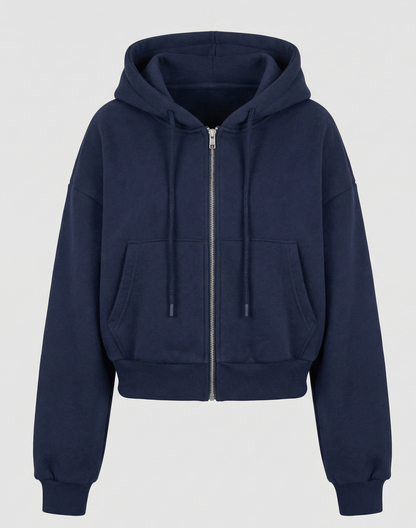 Eveloria Damen Oversize Sweatshirt Reißverschluss