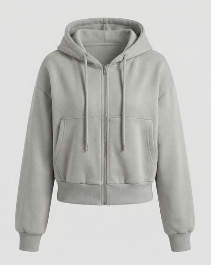 Eveloria Damen Oversize Sweatshirt Reißverschluss