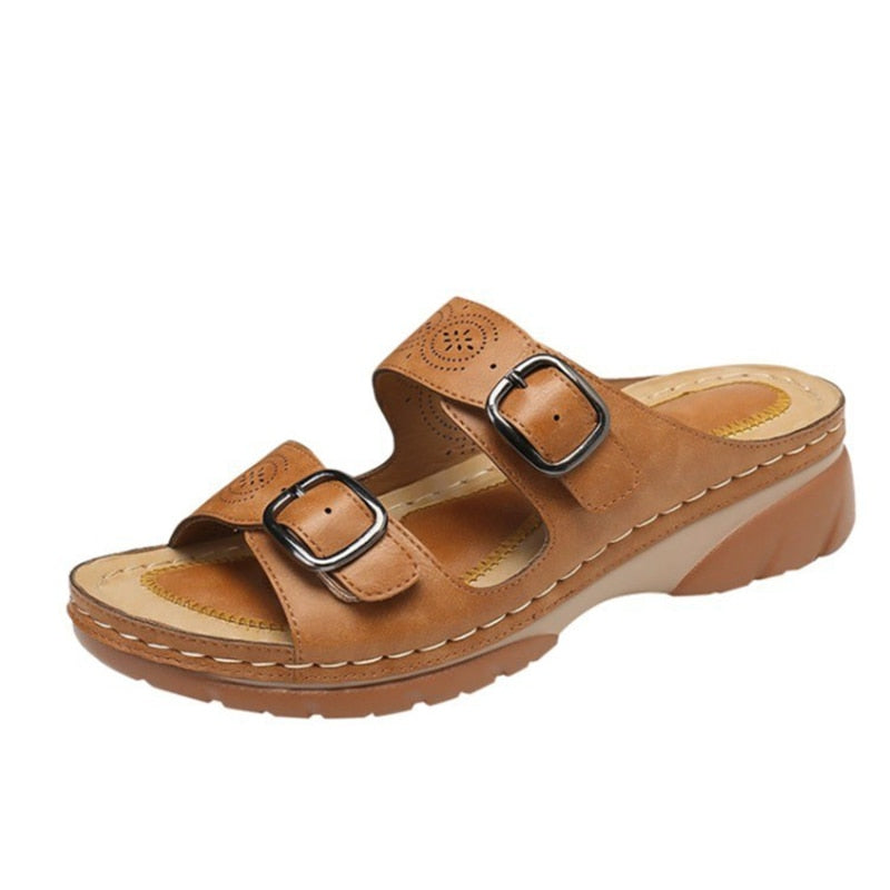 Eveloria Damen Orthopädische Sandalen Unterstützender Fußbett