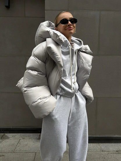 Damen Oversize-Daunenjacke Warm