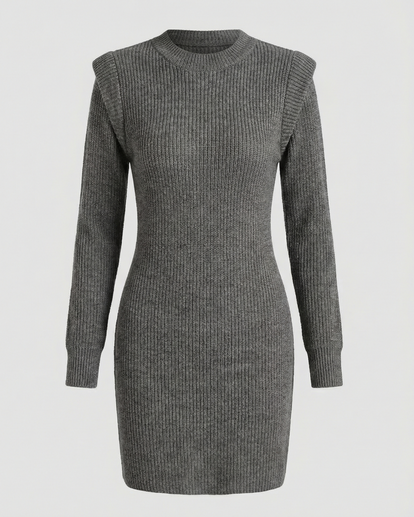 Elegantes Damen Midikleid Figurbetont Strick